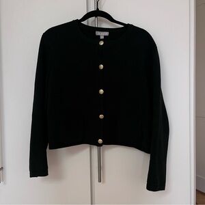 J Crew Black Cardigan Sweater